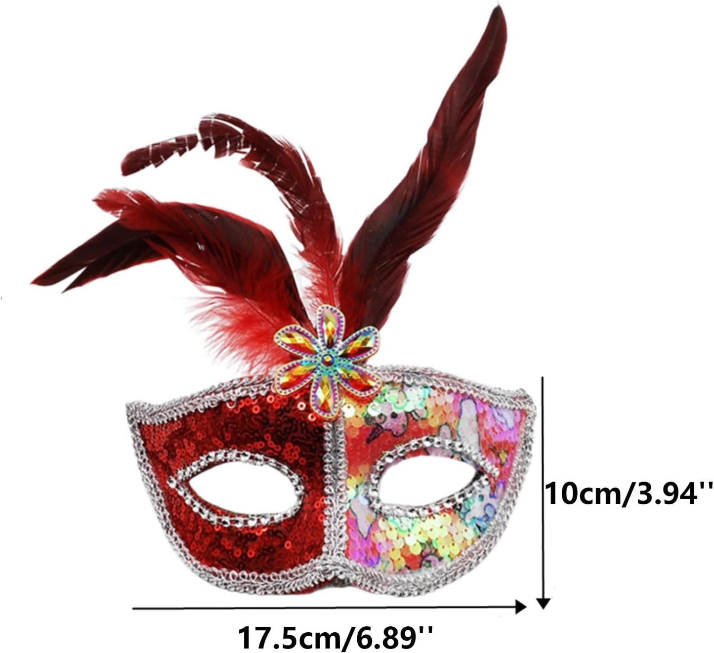 LULEZON Carnival Faux Feather Mask Masquerade Party Costume masks