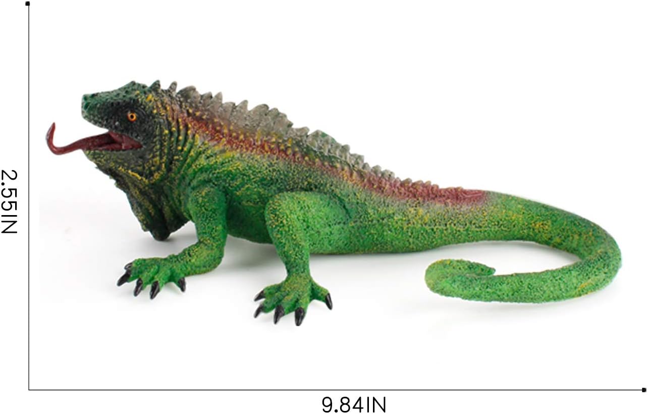 LULEZON Realistic Green Wild Animal Model Lizard Molded toy Figures