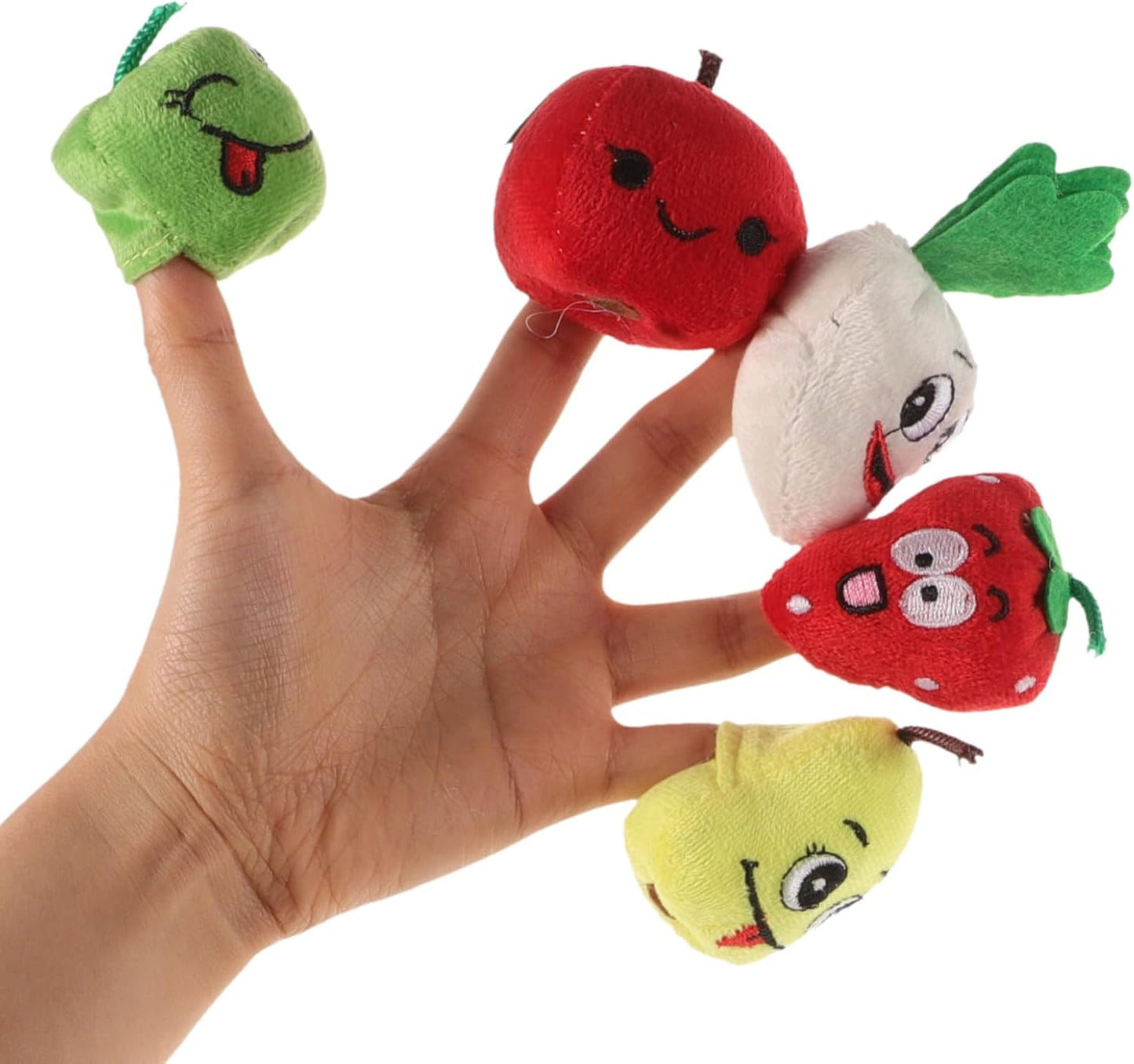 LULEZON 10 PCS Finger puppets Finger Toys Cute Fruit Finger Puppets Fun Toy for Kids