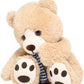 LULEZON Teddy Bear Stuffed Animal, Big Teddy Bear Plush Toys with Scarfd Kids 24 Inch