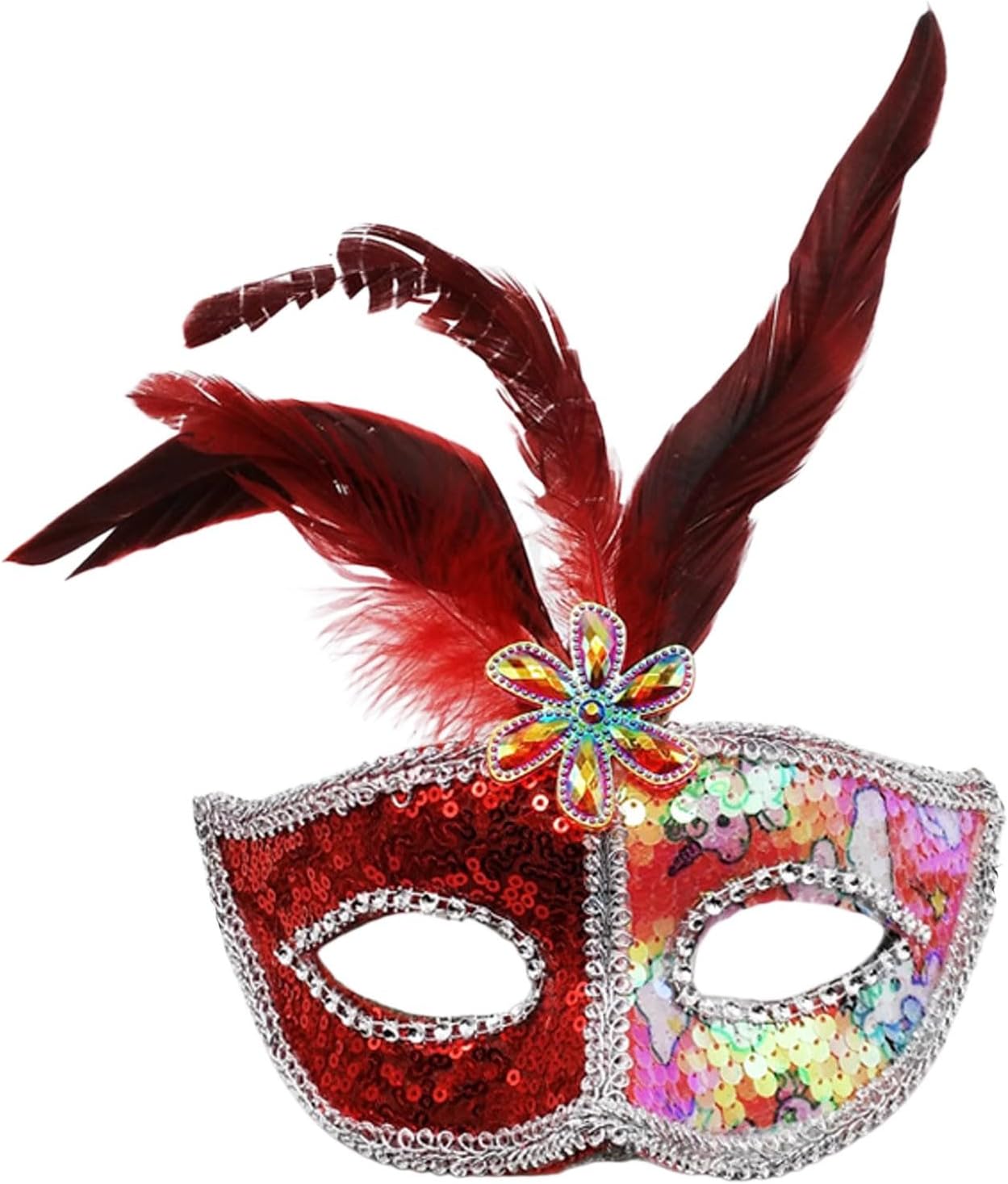 LULEZON Carnival Faux Feather Mask Masquerade Party Costume masks