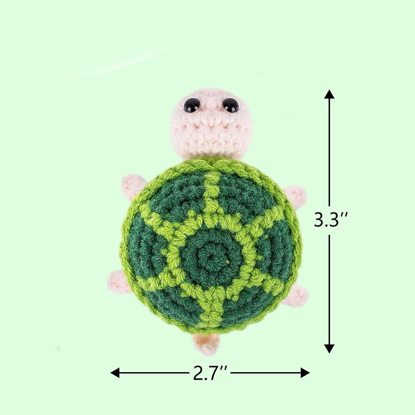 LULEZON Handmade Mini Turtle Crochet Knitted toys