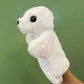 LULEZON Plush Seal Hand Stuffed puppets Ocean Animals Toys for Kids White