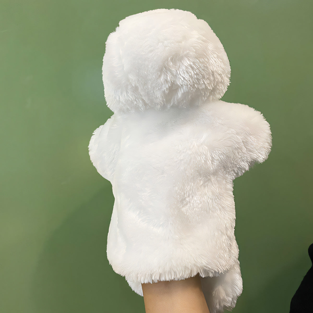 LULEZON Plush Seal Hand Stuffed puppets Ocean Animals Toys for Kids White