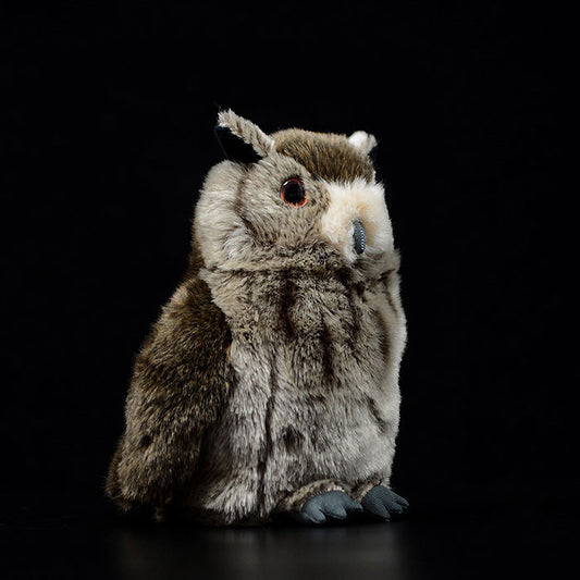 Simulated Tibetan carved owl doll cute owl doll simulated animal model plush toy gift