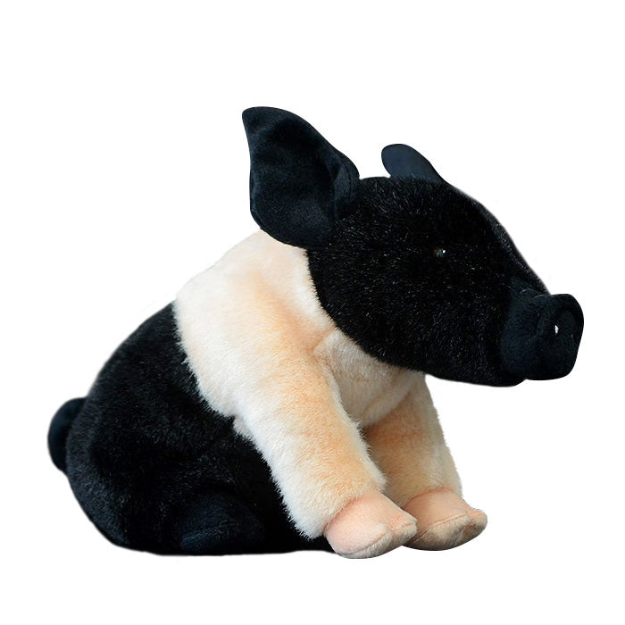 SKIDPUMP Black super cute pig cute little fragrant pig doll simulated pig simulated animal plush toy 30CM