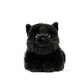 Super pure black cat plush toy doll cute little cat doll simulation cat plush toy