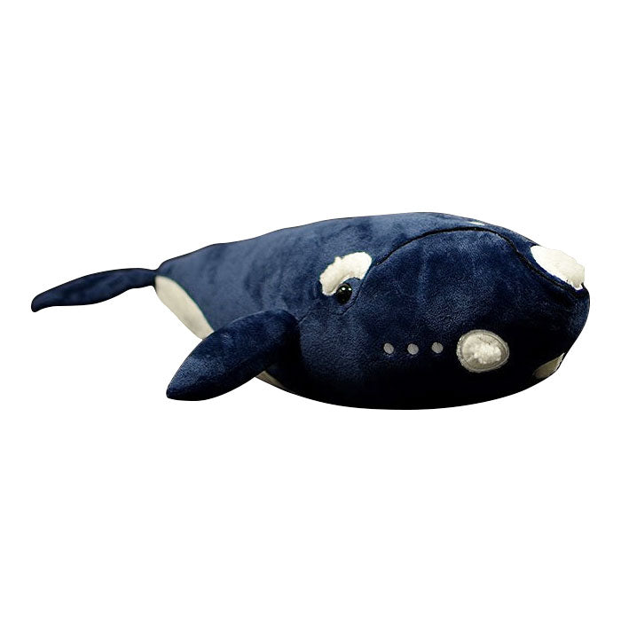 Cute black right whale doll simulation tumor head whale doll simulation animal plush toy model gift