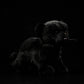 Simulated standing black leopard plush toy black leopard doll lovely leopard doll simulated animal model gift