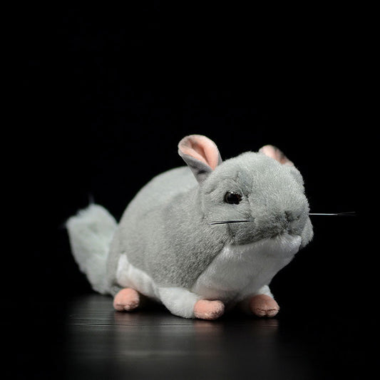 Cute plush Mouse Doll simulated chinchilla doll, plush mouse simulated animal model plush toy gift