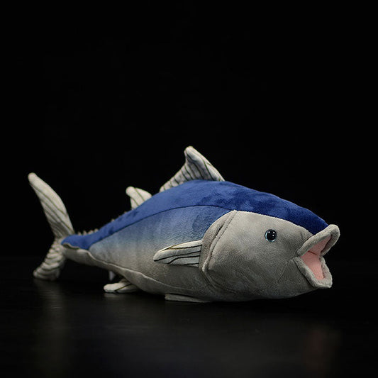 Cute tuna Doll Blue tuna plush toy simulated animal plush toy 40cm