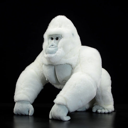 Simulated standing white gorilla bears plush toy doll lovely doll animal model gift