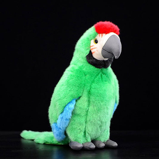 Cute Macaw doll simulation big green macaw Plush Toy Plush simulation animal 28cm