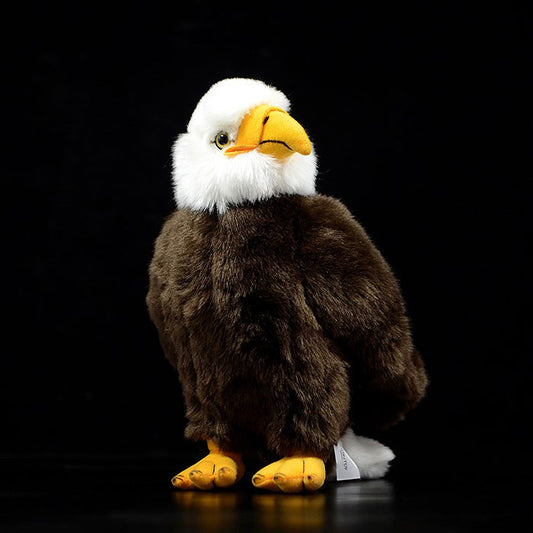 Simulated white headed Sea Eagle doll lovely bald eagle doll simulated animal model plush toy gift