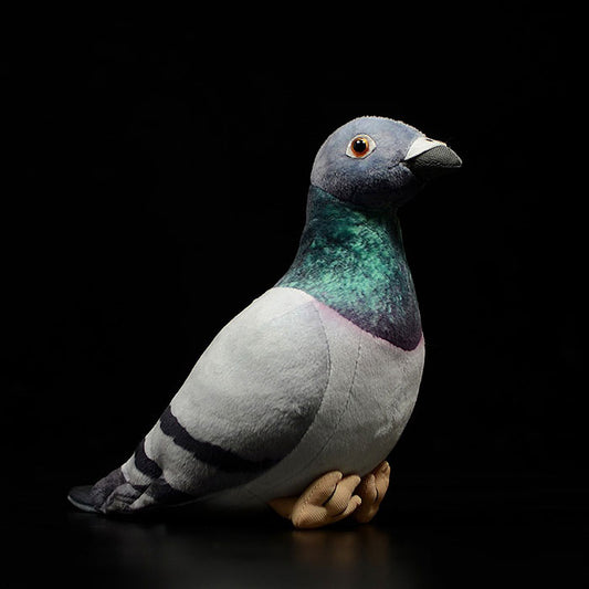 Cute grey pigeon simulation rock pigeon doll super cute pigeon doll small carrier pigeon plush toy gift