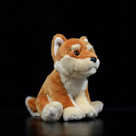 Tail list for export to Japan cute Shiba dog doll crouching posture dog doll simulation animal plush toy