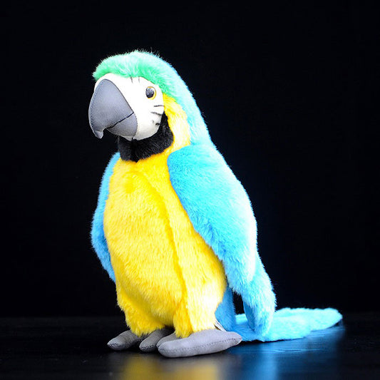 Cute macaw doll simulation colored macaw plush toy plush simulation animal 28CM