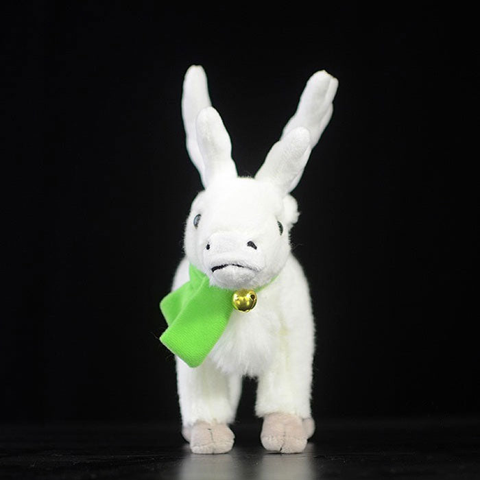 SKIDPUMP Christmas White reindeer doll simulated white Reindeer Plush Toy simulated wild animal plush toy 24CM