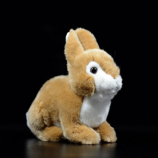 Yellow cute Dutch rabbit plush toy doll simulation little rabbit doll simulation animal model gift