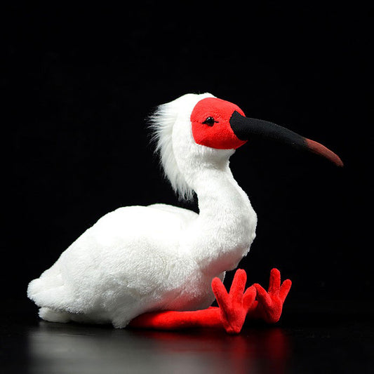 Super cute Crested Ibis plush toy doll cute simulation Chinese Crested Ibis doll plush toy model gift