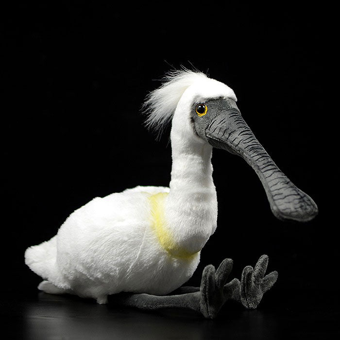 Super cute spoonbill plush toy doll lovely simulation black faced Spoonbill doll plush toy model gift