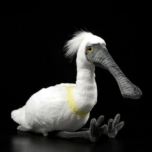 Super cute spoonbill plush toy doll lovely simulation black faced Spoonbill doll plush toy model gift