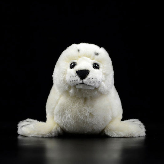 Cute Greenland white seal doll simulation white seal plush model simulation marine animal plush toy