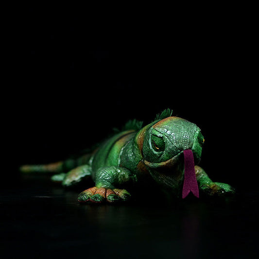 Simulation green iguana lizard doll cute lizard plush toy simulation animal plush toy 66CM