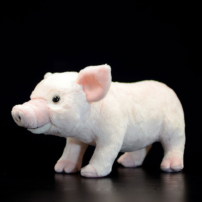 Simulated standing pink domestic pigs bears plush toy doll lovely doll animal model gift