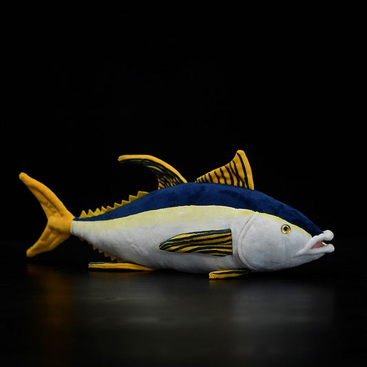 Cute tuna doll yellowfin tuna plush toy simulated animal plush toy 40cm