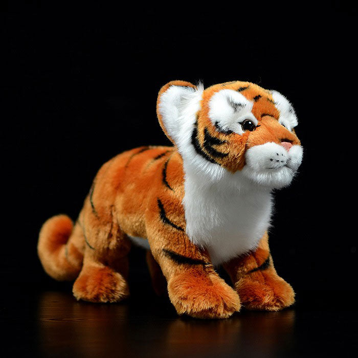 Simulation posture Tiger plush toy yellow tiger doll cute white tiger doll simulation animal model gift