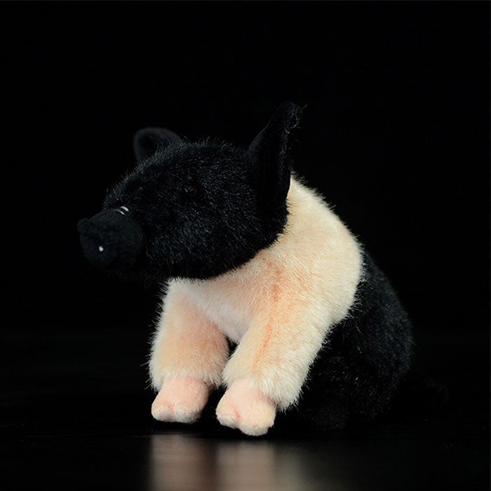 Super cute black pig cute little pig doll simulation pig simulation animal plush toy 20CM