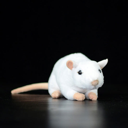 Super soft white mouse mouse plush toy mouse doll simulation animal plush toy 17CM