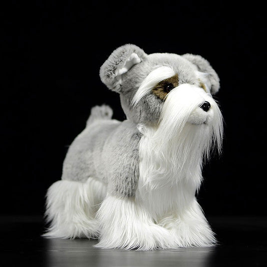 Simulation dog doll cute Czech terrier doll simulation animal mini schnauzer plush toy model