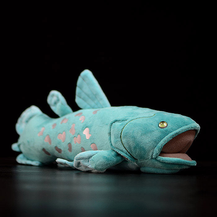 Cute coelacanth doll prehistoric empty spiny fish plush toy spear fish simulation animal plush toy 38CM
