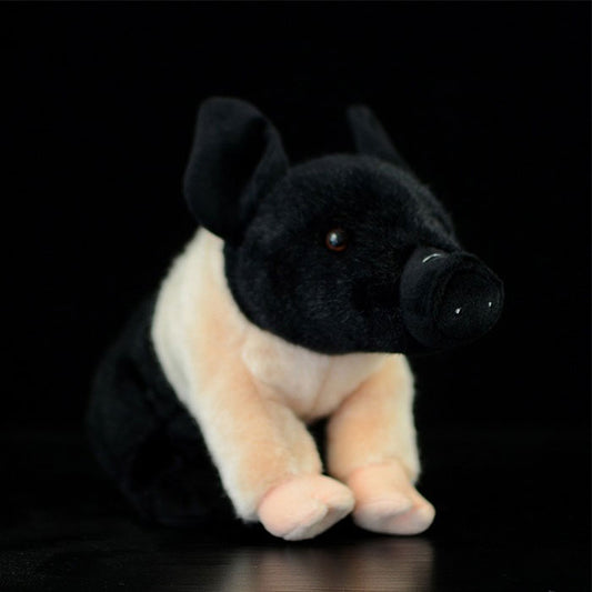 SKIDPUMP Black super cute pig cute little fragrant pig doll simulated pig simulated animal plush toy 30CM