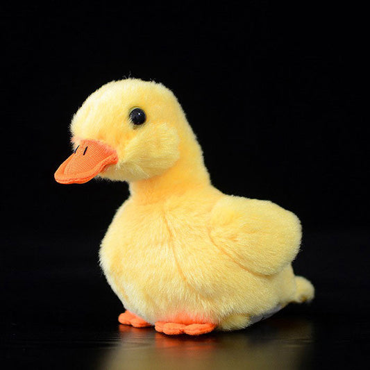 Cute little yellow duck doll simulation yellow duck plush toy simulation animal plush toy 12cm