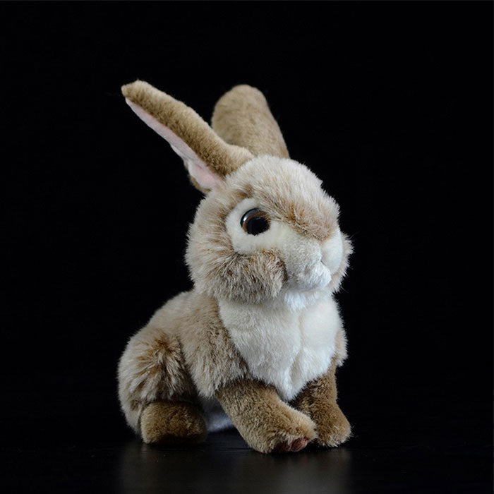 MIKECRACK Cute rabbit plush toy super cute brown rabbit doll simulation rabbit rabbit animal gift 20CM