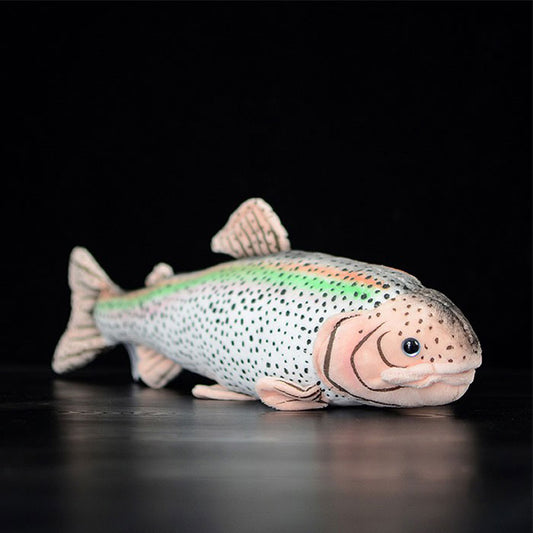 Cute trout doll simulation rainbow trout plush toy simulation animal plush toy 42CM