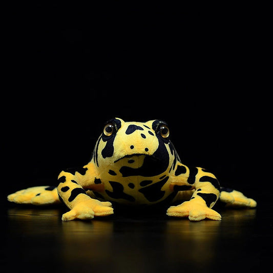 Cute yellow belt poison arrow frog doll simulation poison arrow Frog Plush Toy simulation animal model