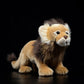 Simulated standing Lion Plush Toy Brown lion doll African male lion doll simulated animal model gift