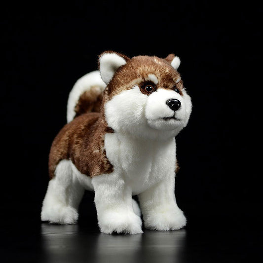 Cute brown husky dog doll simulation animal plush toy model gift