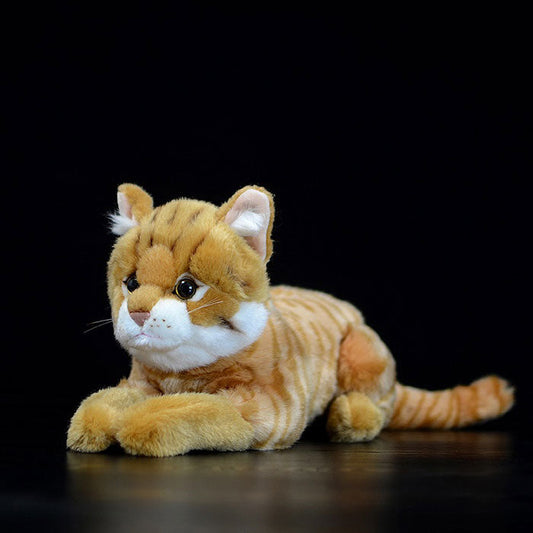 Japanese crouching cute tiger cat doll simulation doll
