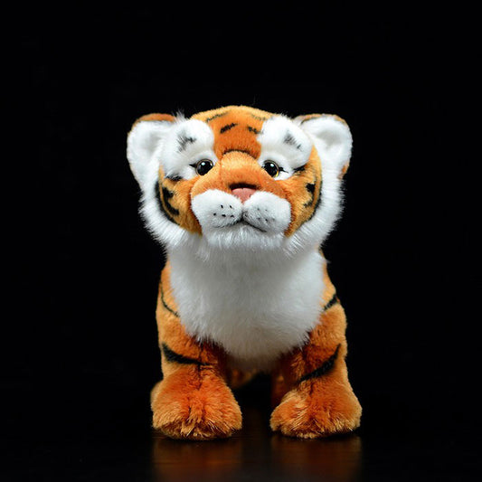 Simulation posture Tiger plush toy yellow tiger doll cute white tiger doll simulation animal model gift