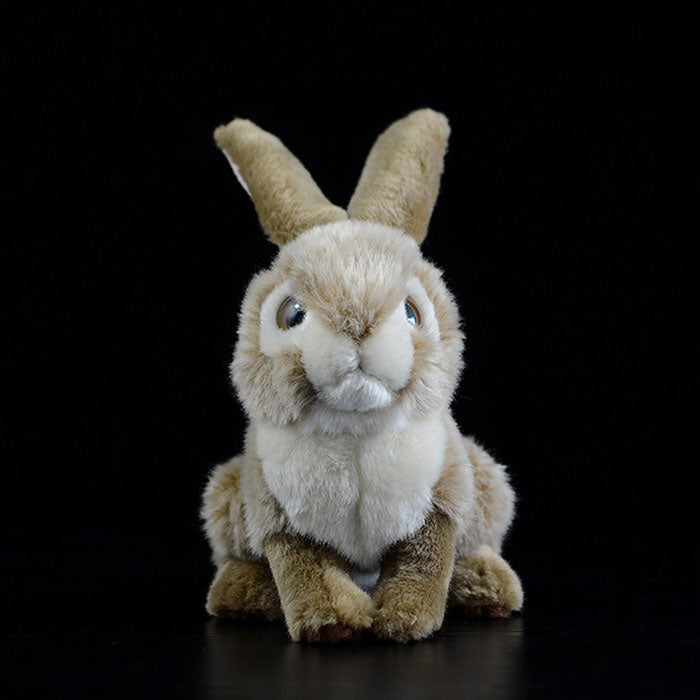 MIKECRACK Cute rabbit plush toy super cute brown rabbit doll simulation rabbit rabbit animal gift 20CM