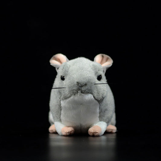 Cute plush Mouse Doll simulated chinchilla doll, plush mouse simulated animal model plush toy gift