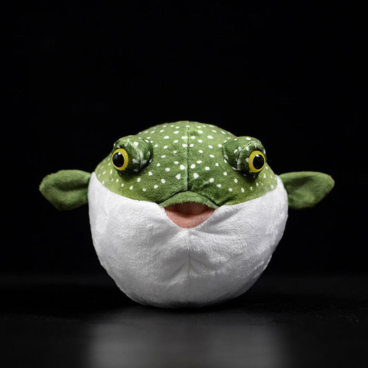 Cute tuna doll simulation green tuna doll super cute puffer fish marine animal plush toy gift