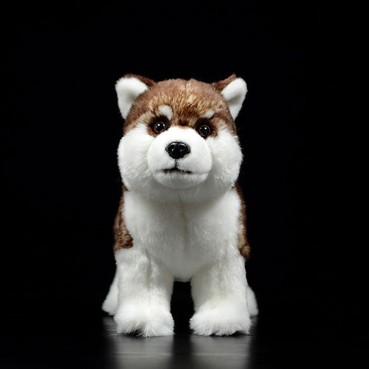 Cute brown husky dog doll simulation animal plush toy model gift