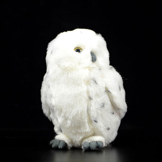Simulated snow owl doll lovely White Owl doll simulated animal model plush toy gift