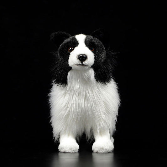 Simulation dog doll cute border collie doll simulation animal plush toy model gift